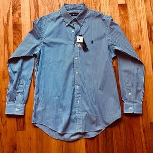 Ralph Lauren  Vertical Stripe print. New. Size M.